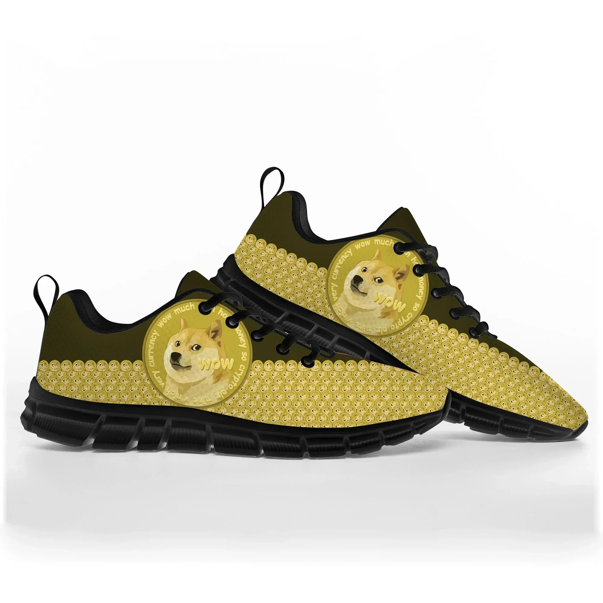 

Dogecoin Crypto Currency Dog Coin Sports Shoes Mens Womens Comfortable Breathable Sneakers Custom High Quality Couple Shoe