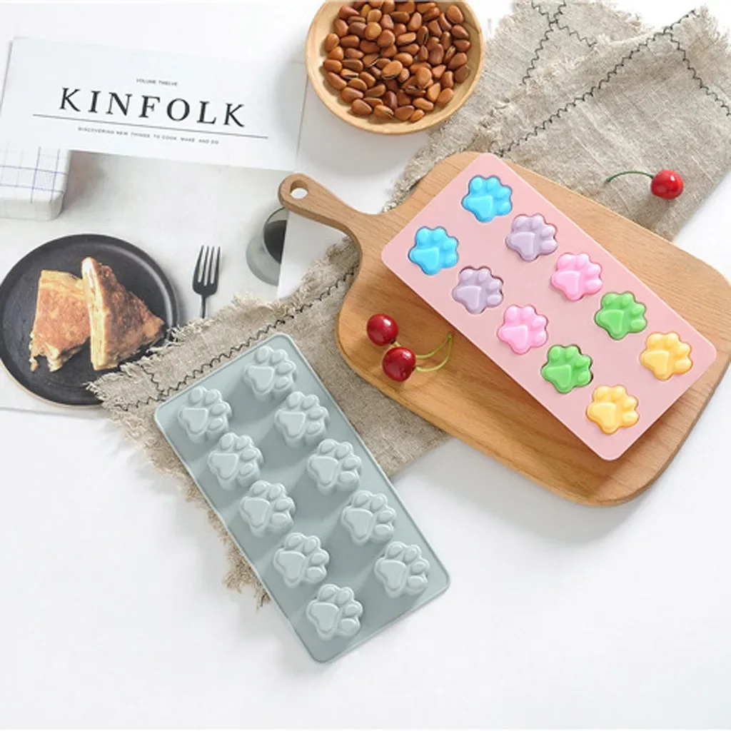 Silicone cake decorating tools Cat claw Cookie Chocolate Mould Lollipop Mold Baking Ice Tray moldes de silicona para fondant