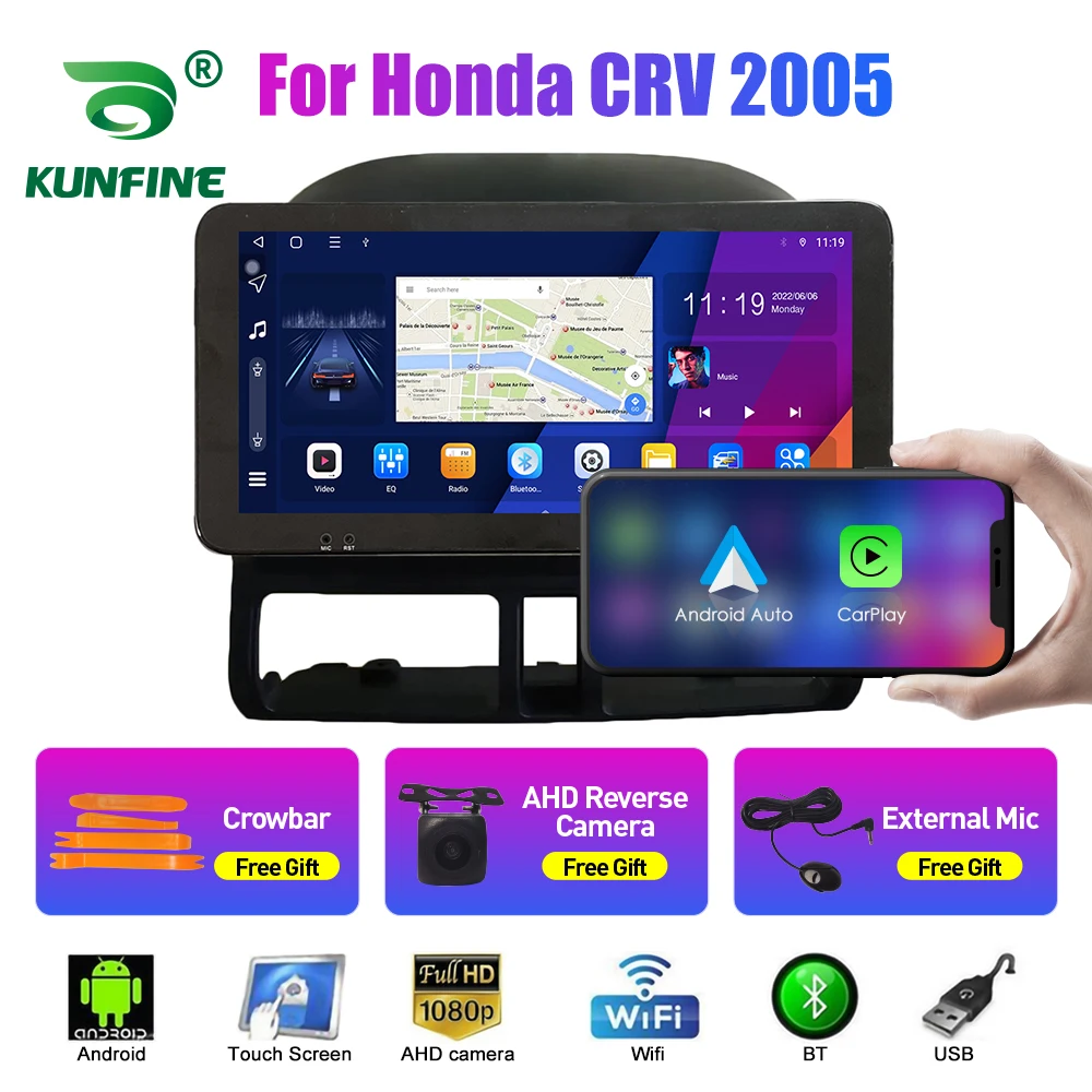 

10.33 Inch Car Radio For Honda CRV 2005 2Din Android Octa Core Car Stereo DVD GPS Navigation Player QLED Screen Carplay