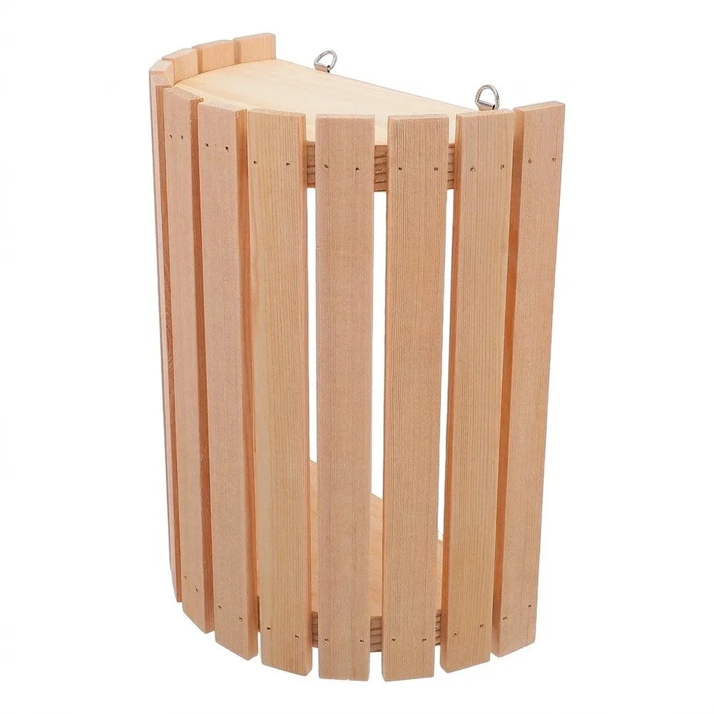 Sauna Room Wooden Semi-Cylindrical Lampshade, Rustic Light Cover Suitable For Sauna And Steam Room Lighting Decoration