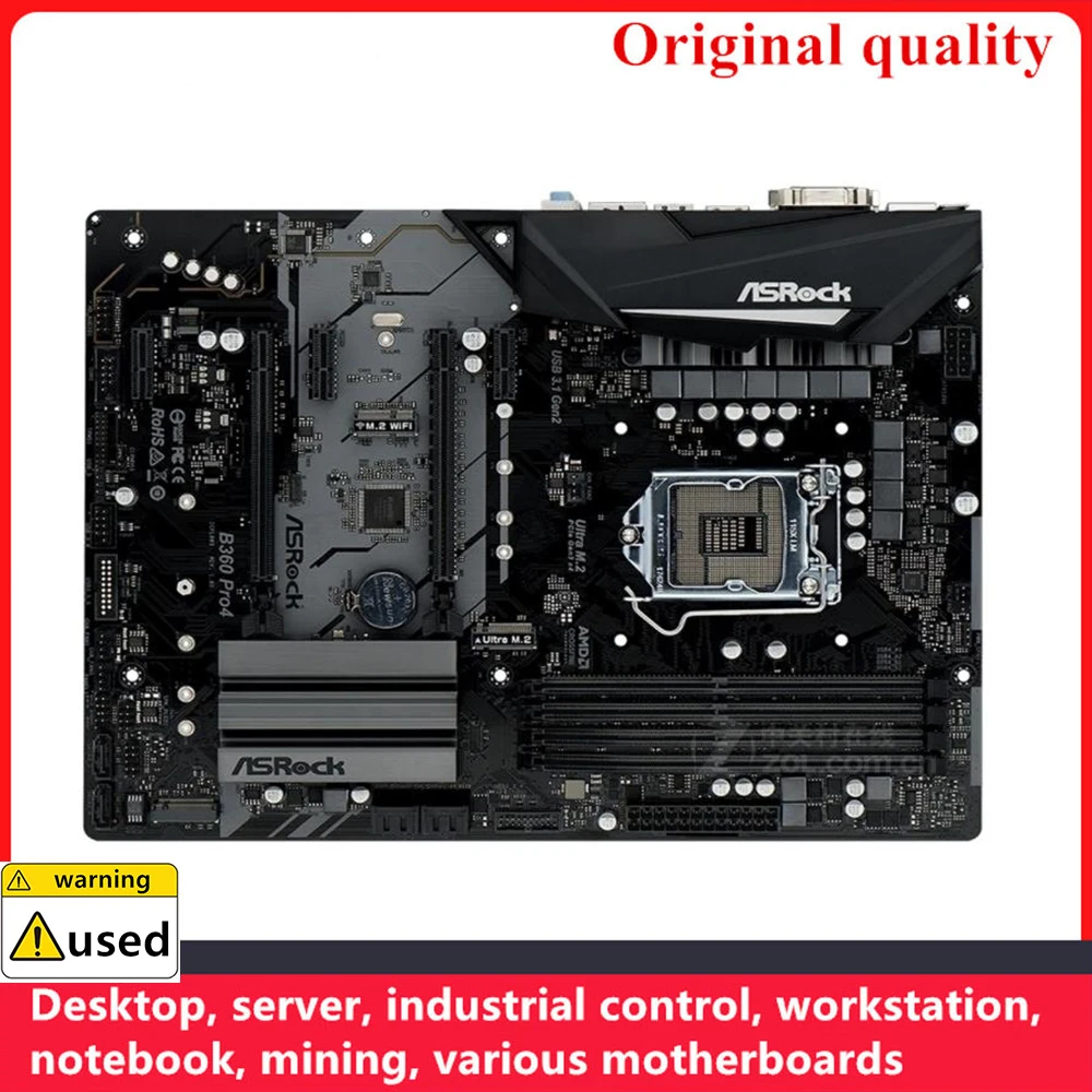 Used For ASROCK B360 Pro4 Motherboards LGA 1151 DDR4 64GB ATX For Intel B360 Desktop Mainboard SATA III USB3.0