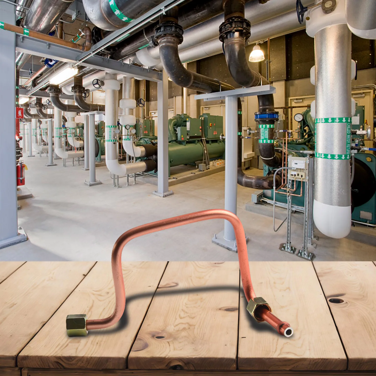 Copper-plated Aluminum Hose Air Compressor Exhaust Tube Difficult-to-access Areas Sturdy Material Reliable Air Supply