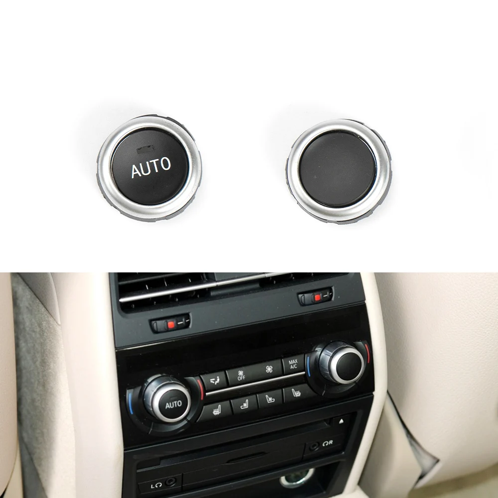 Car Air Conditioning Switch Climate Control AC Volume Audio-Tune Knob Cover Ring Button Trim for F10 F07 F06 F12 F01 F02