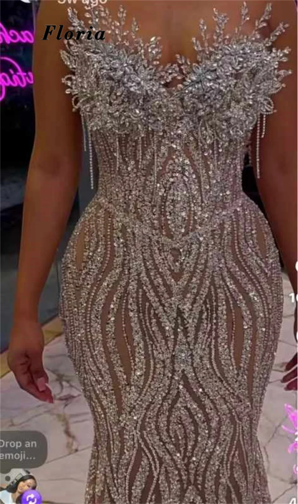 

Aso Ebi Beading Evening Dresses Strapless Mermaid Birthday Party Second Reception Gowns 2026 Customized Crystals Prom Dress