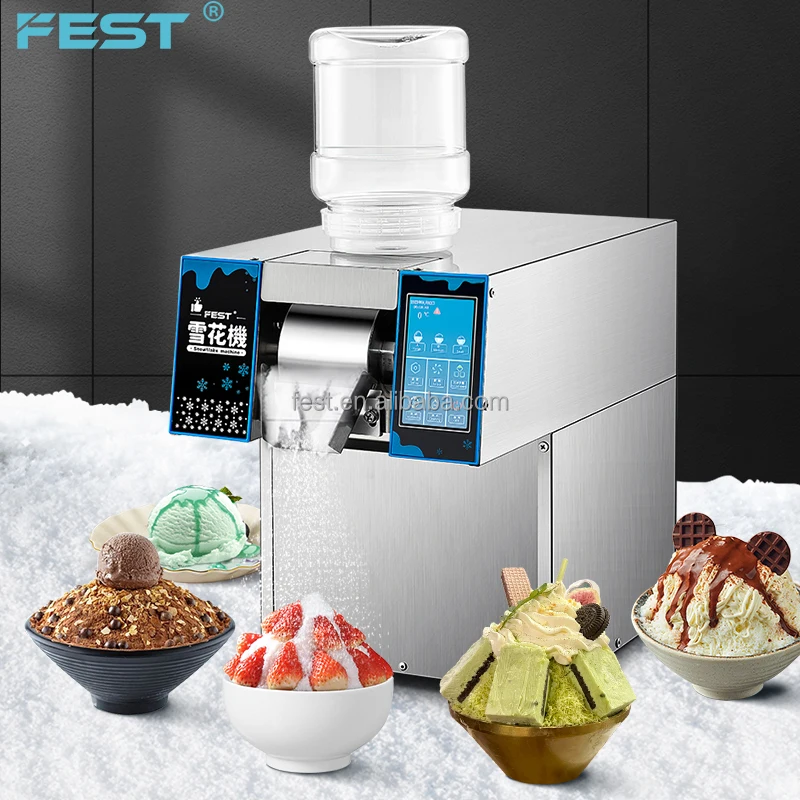 Automatic Clean Snow Flake Ice Machine High Output Solution for Commercial Bingsu and Ice Cream