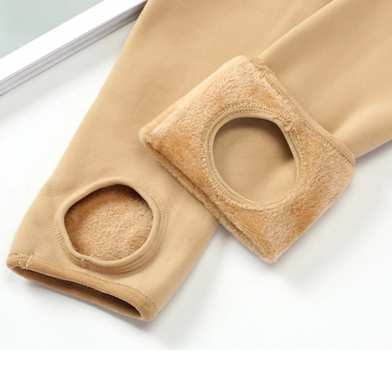 Samt-Damenstrumpfhose, Thermo-Transparente Übergröße-Strumpfhose, Fleece-Slim-Leggings, Warme Winterstrümpfe, Streetwear – Detail 13