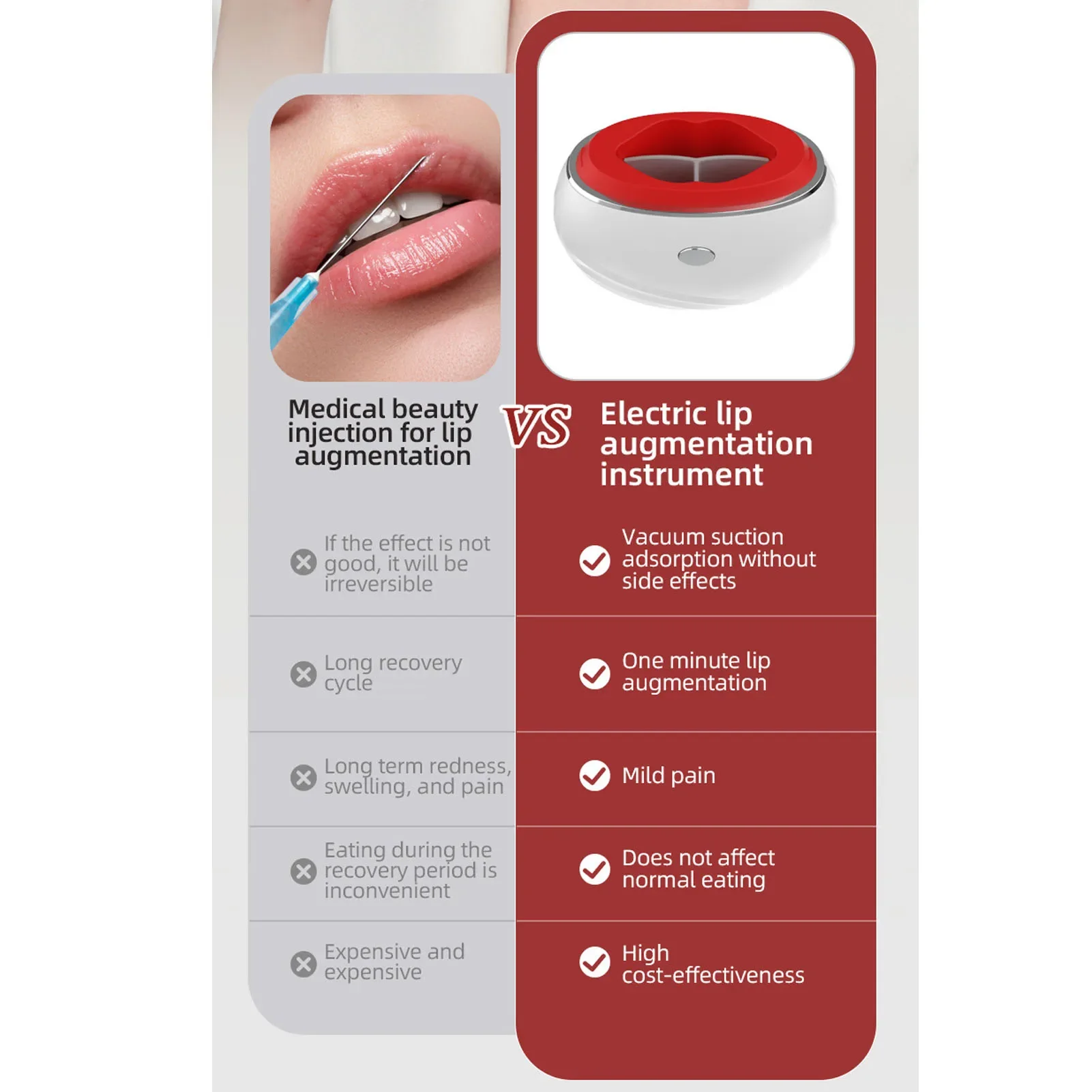 Electric Lip Plumper Device Professional Lip Enlarger with Suction for Fuller Lips Plumper Sexy Bigger Thicker Plump Portable
