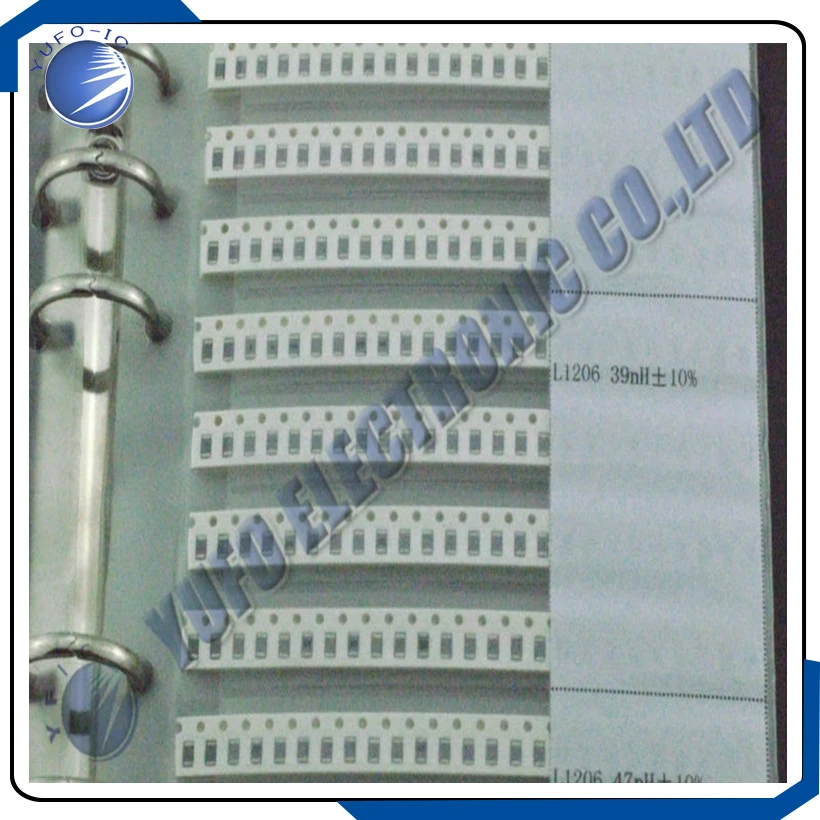 Free Shipping One Lot 1206 SMD Chip Inductor Assortment Booklet Kit 34 value total 3400pcs sample book