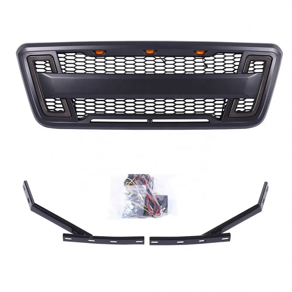 Spedking 2004 2005 2006 2007 2008 accessories parts Front car grille with DRL light for FORD F150