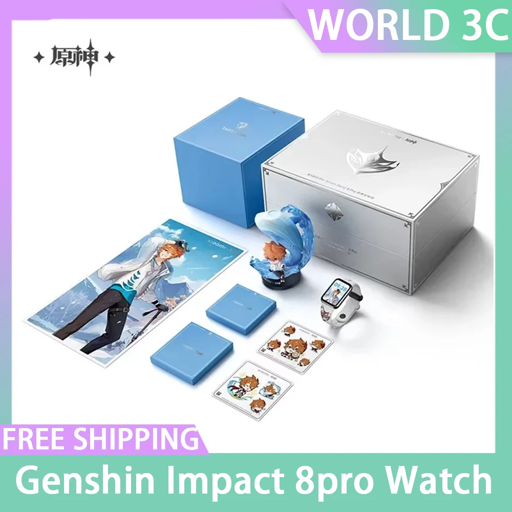 Genshin Impact 8pro Watch Official Merch Mihoyo Original Series Tartaglia Watch Sports Smart Wristband Customization Figure Set