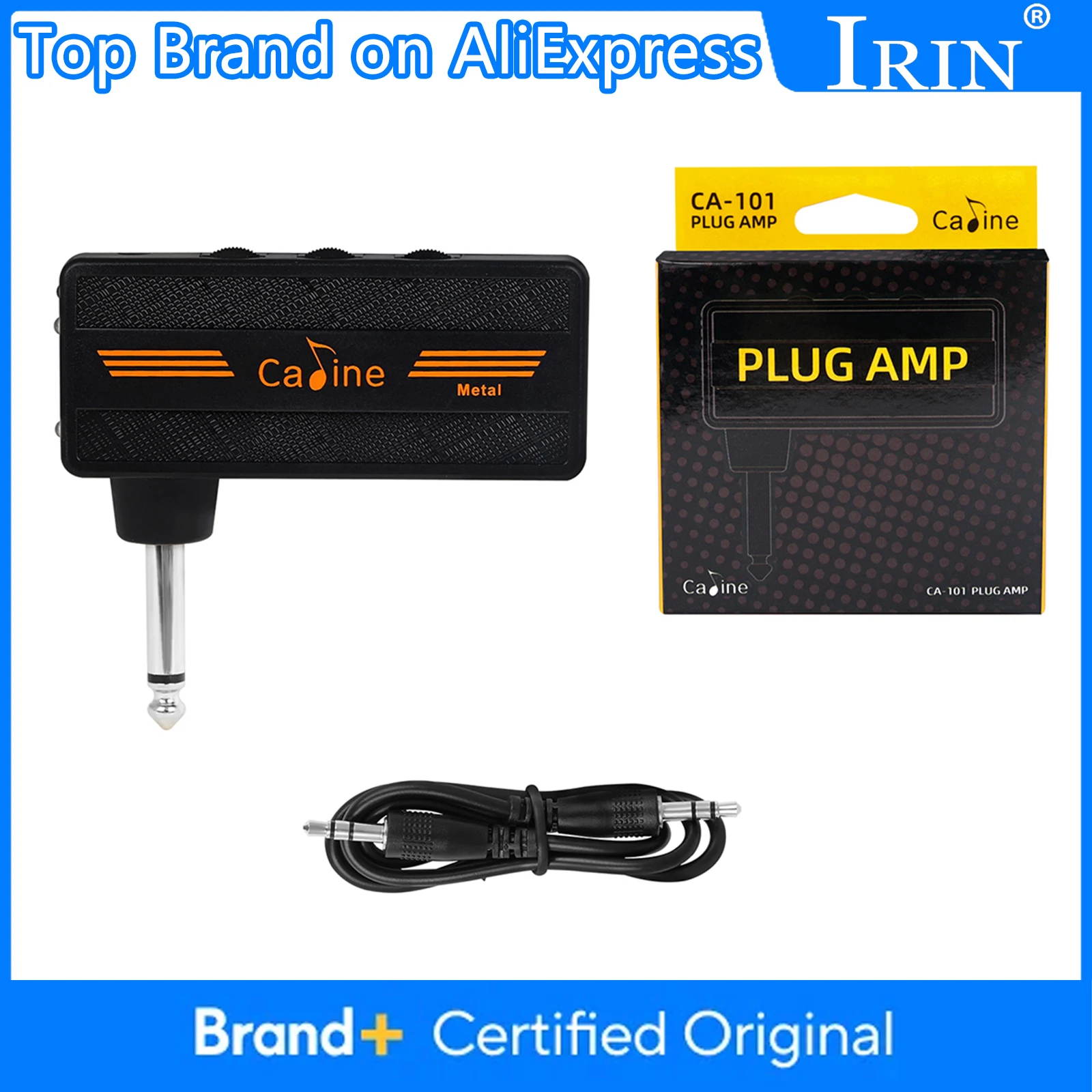 

Caline CA-101 Система усилителя для наушников для электрогитары, беспроводной усилитель, перезаряжаемая мини-педаль с эффектом искажения
