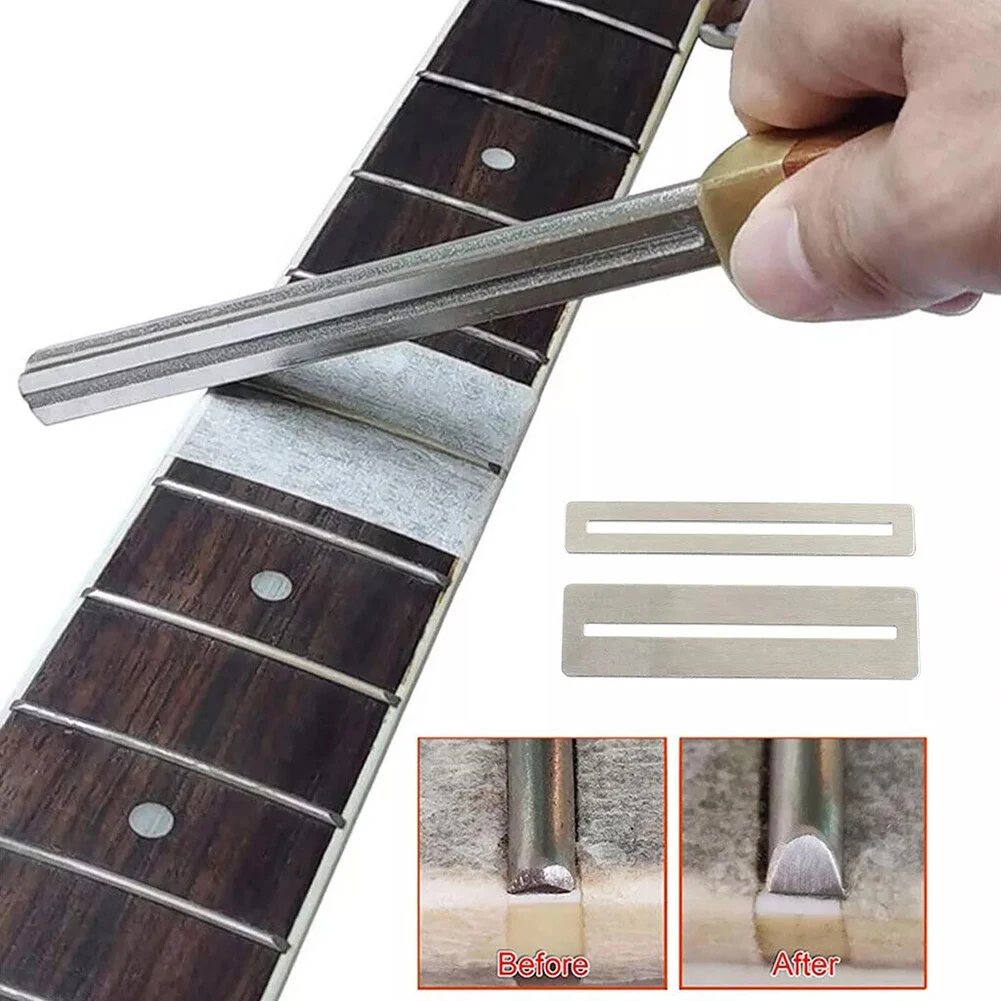 Carbon Steel for fret Crowning File with Diamond Coating and Ergonomic Wooden Shank for Reliable Fretboard Leveling Operations