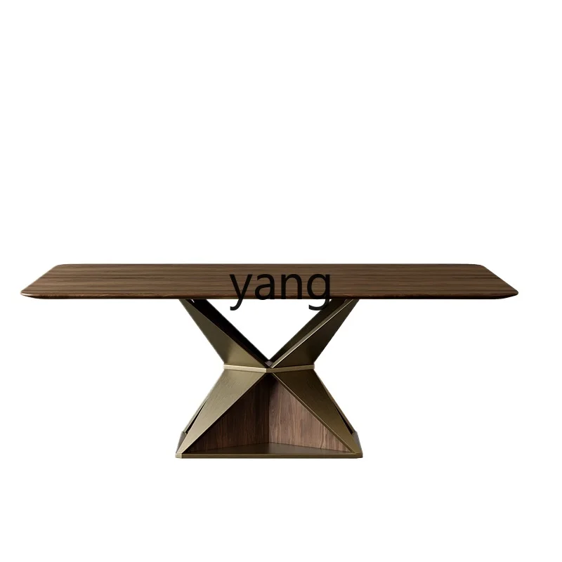 

CX modern simple solid wood dining table rectangular medium and ancient style household large board table eating table