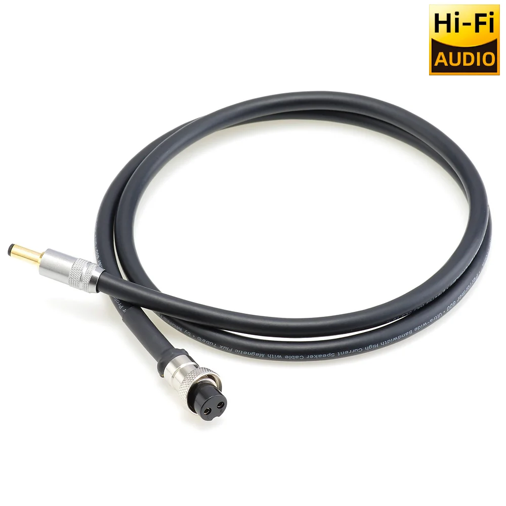 ▲ Hifi Pro DC Power Cable OFC 2x12AWG 5.5mm 2.1 2.5 Gold Plated Plug GX16-2 Aviation Plug HIFI Linear  Power Supply Cable Audio
