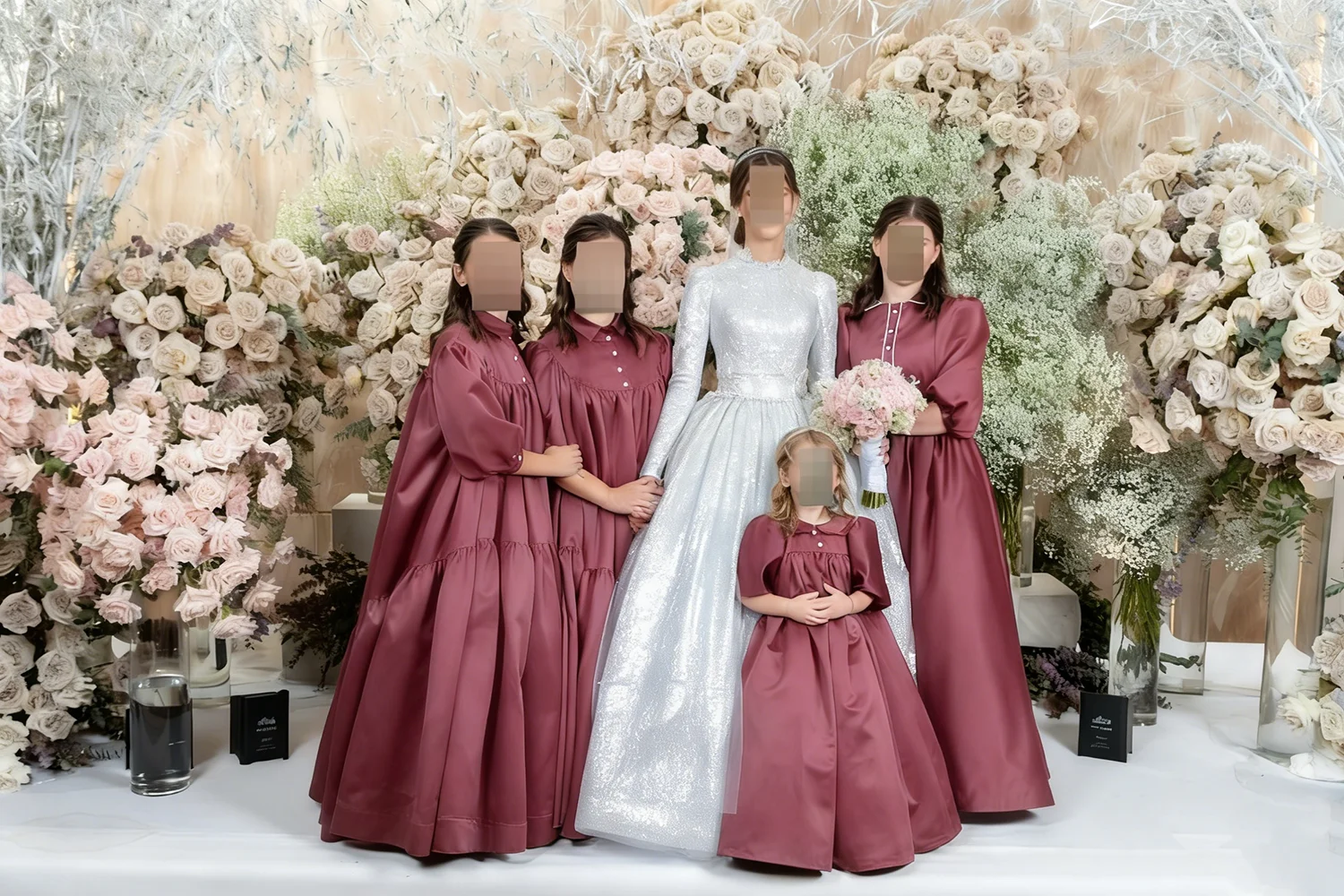 Robe de demoiselle d'honneur ivoire, robe à fleurs pour mariage, en Satin, taille haute, pour fête d'anniversaire pour enfants, robe de bal de première communion personnalisée