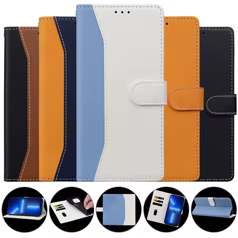 Magnetic Flip Leather Cover Wallet Case For Samsung Galaxy S25 S24 S23 S22 S21 S20 S10 S10e S9 S8 Edge Plus Ultra FE 4G/5G