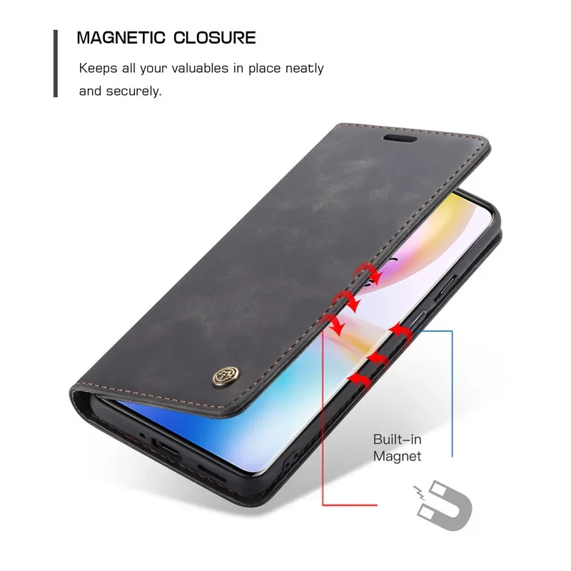 CaseMe Original Flip Cases For OnePlus Nord/OnePlus 7 Pro 8 Pro 8T Retro Magnetic Card Stand Wallet For OnePlus 7 8 Pro 8T Nord