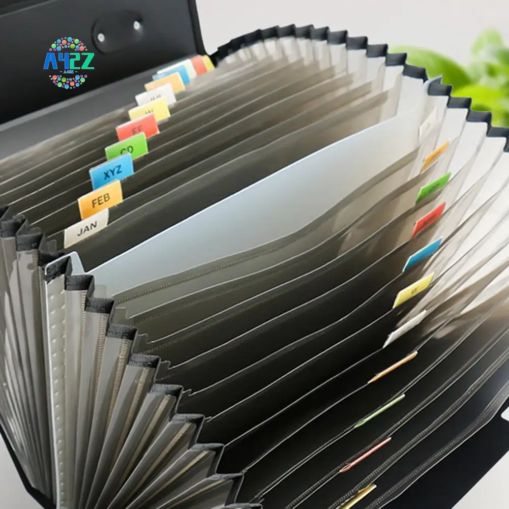 

A42Z-26 Grid Portable Organ Bag A4 Multi-Layer File Folder For Office Students With Large Capacity Test Paper Holder