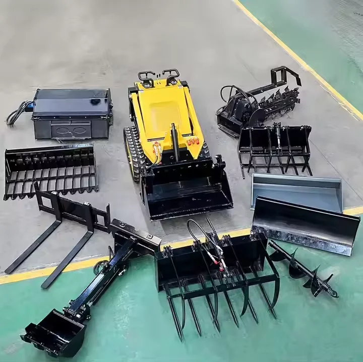 Mini chargeuse compacte Steerskid en Chine approuvée par l'ECPA, mini chargeuse compacte sur piste