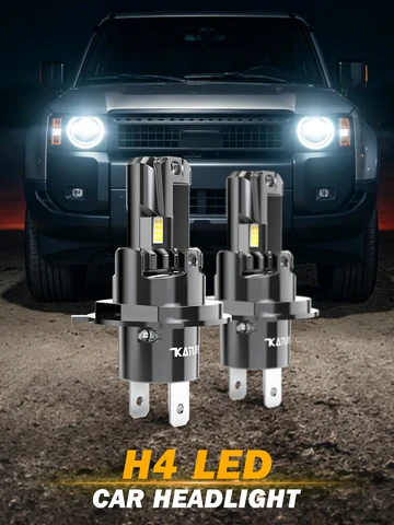 Светодиодные лампы Katur 2x H4 для автомобиля, фары ближнего и дальнего света с вентилятором, противотуманные фары, дневные ходовые огни (DRL), без ошибок, для Mini Cooper R55 R56 R57
