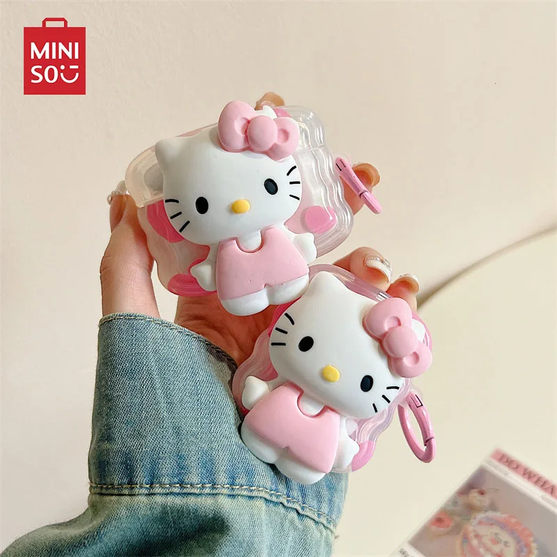 

Sanrio Anime Hello Kitty Airpods Case for 1 2 3 Pro Kawaii Kitty Apple Wireless Earphone Bluetooth Headphone Soft Shell Cover