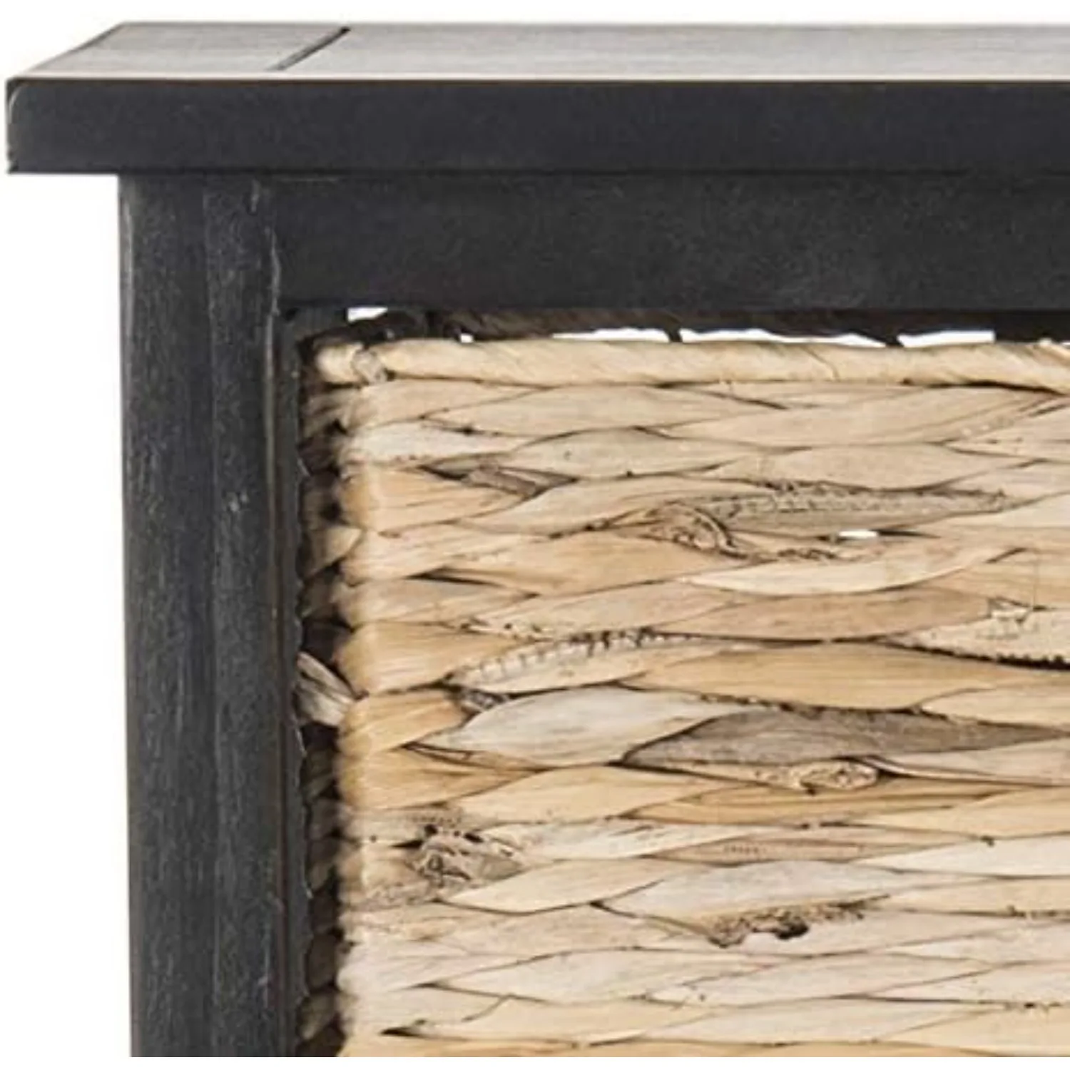 홈 컬렉션 Vedette Distrsed 블랙 5단 서랍형 위커 바구니 수납 타워