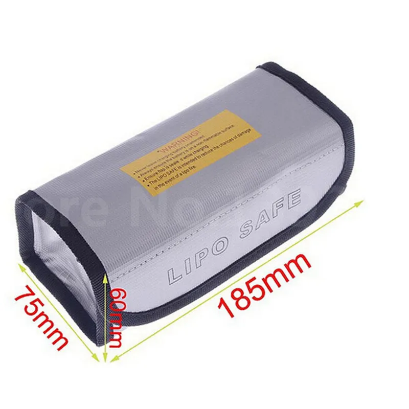 Arrowmax RC kwadratowy LiPo bezpieczna torba akumulator saszetka ochronna Li-Po osłona zabezpieczająca worek ładowany 185X75X60mm AM-199502