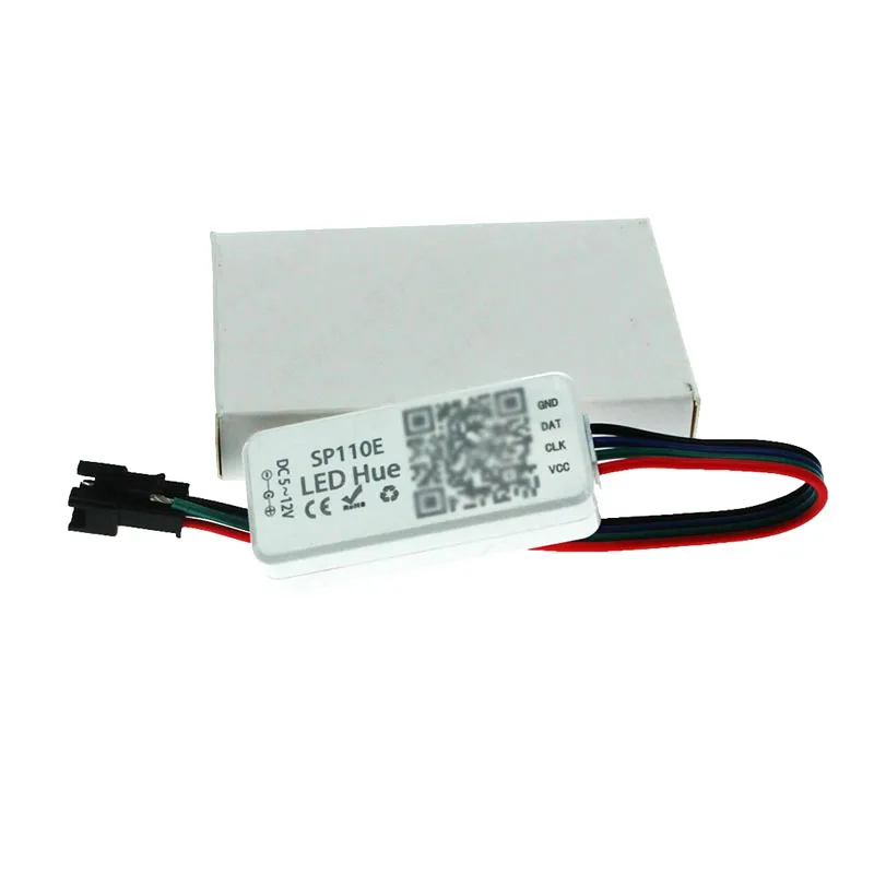 SP110E Smart Dimmer APP Controlled BT LED Controller, for WS2811 WS2812B RGB Strip Lights, Full Color Changing Effects