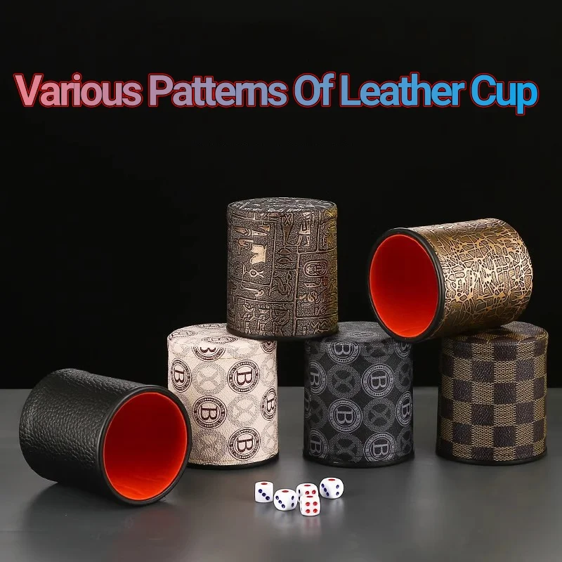 Felt Lining muffles the noise Dice Cup Shake For Cub Bar Table Board Casino Game Feather Hand Feel Dice Cup  With  Cap Cover - view 4