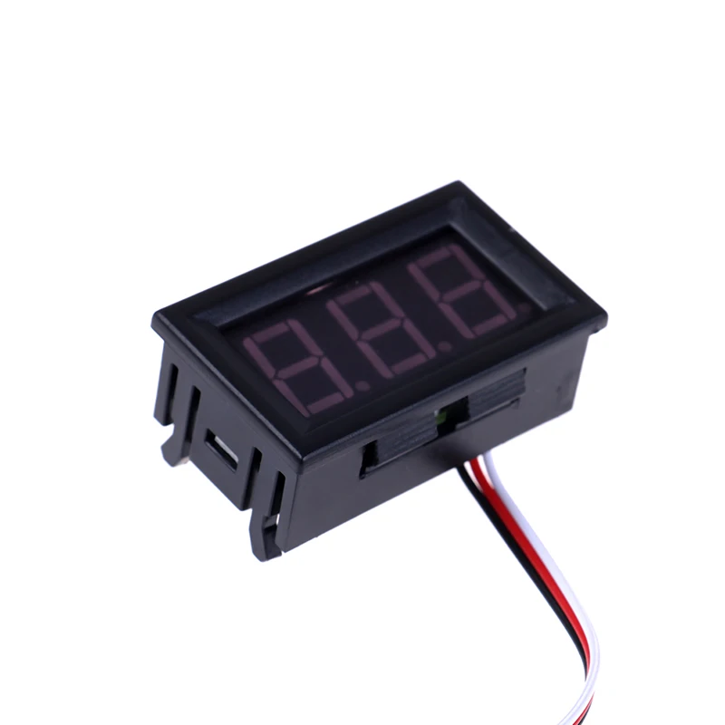 تيار مستمر 0-30 فولت 3 سلك LED لوحة العرض الرقمي فولت متر الجهد الفولتميتر محرك السيارة #4