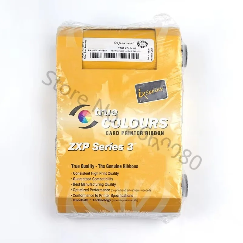 True Colours Card Printer Ribbon for Zebra ZXP Series 3 Card Printers Genuine iX Series YMCKO Color Ribbon PN: 800033-848CN
