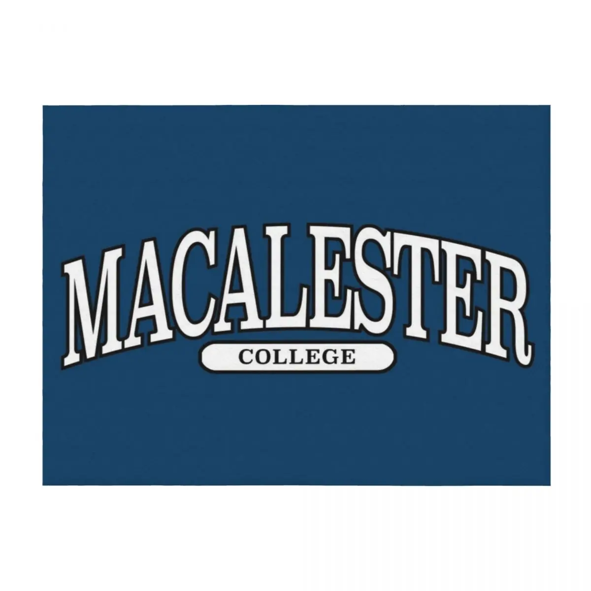 

macalester college - serif font curved Throw Blanket halloween Decoratives Luxury St Beach Blankets