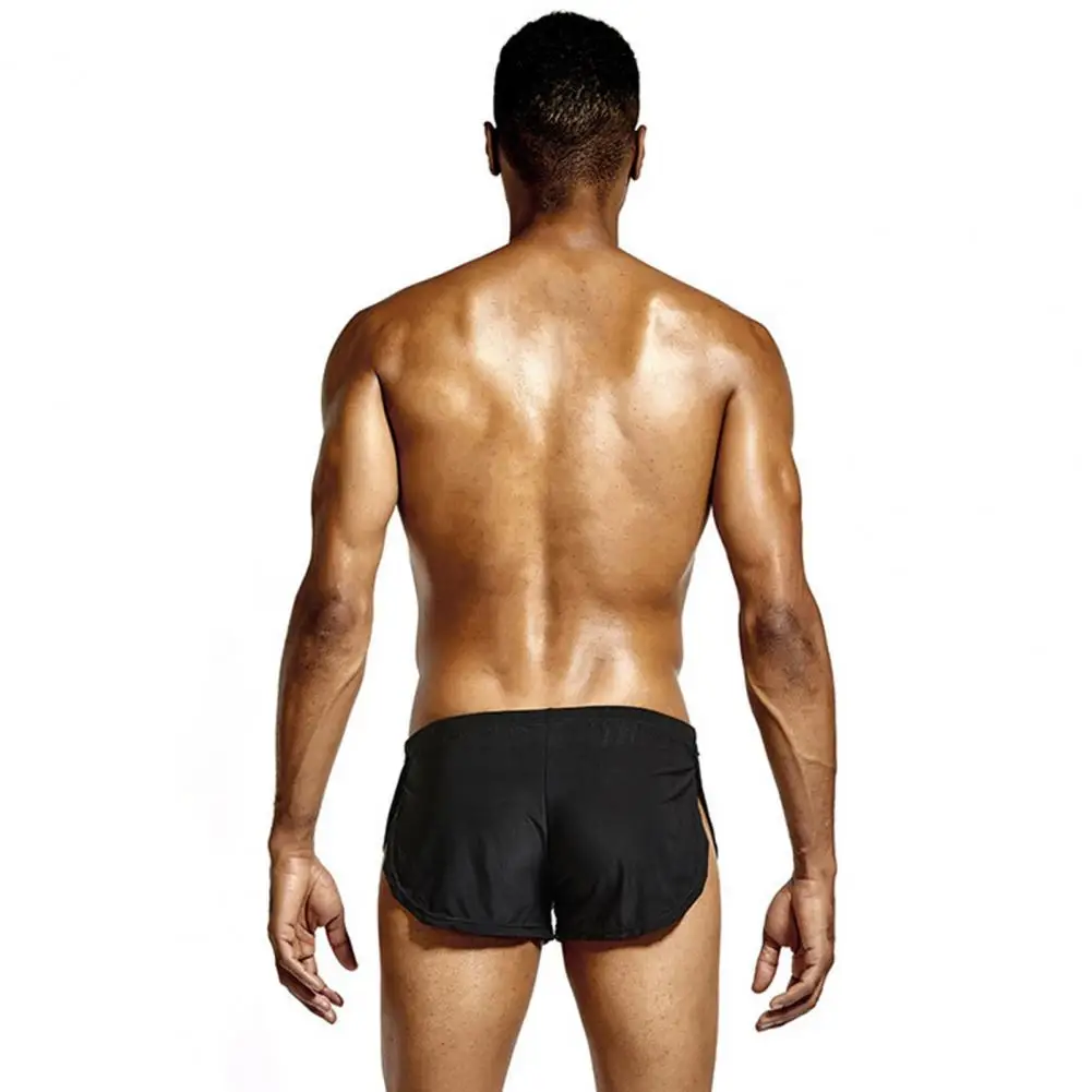Men Boxer Underwear Low Waist Breathable Smooth Wiring PerfectFit Shorts Panties Solid Color Loose Fit Home Male Underwear