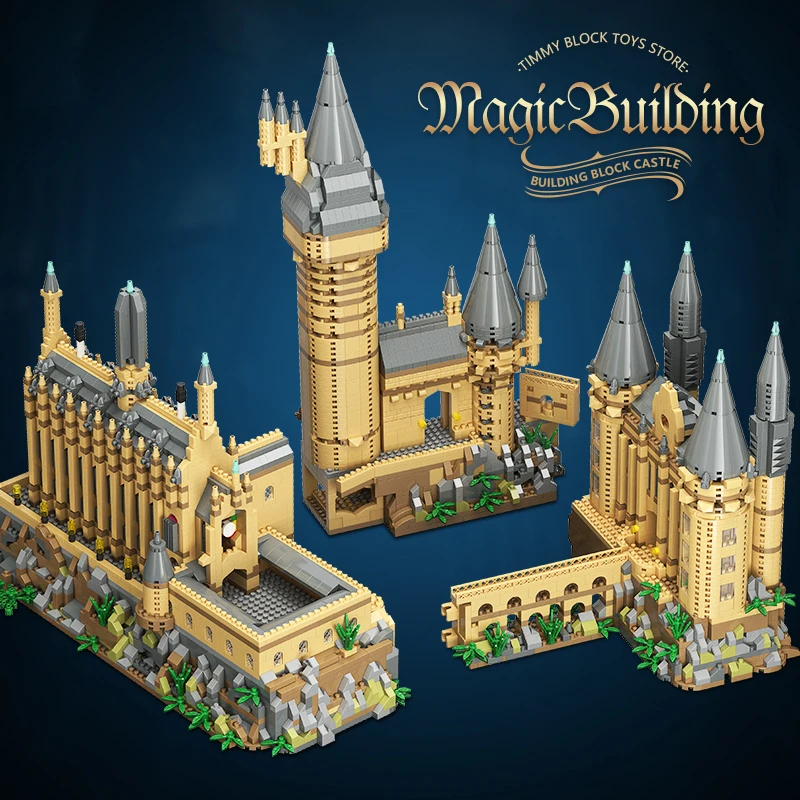 6000Pcs Medieval Magic Castle Building Blocks Set Hogwarts MOC Bricks Toys Potter  Educational Gifts Adult Micro Block Model view 2