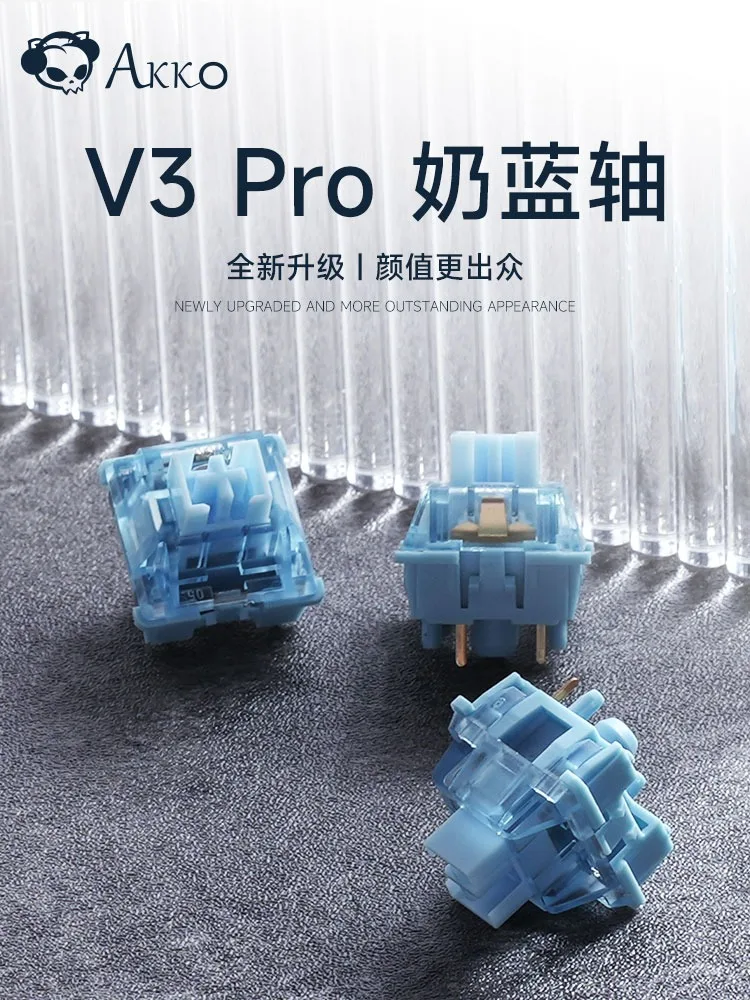 Akko V3 Pro Cream Blue Switch 5 Pin 45gf Tactile Switch With Dustproof Stem Compatible with MX Mechanical Keyboard Accessories