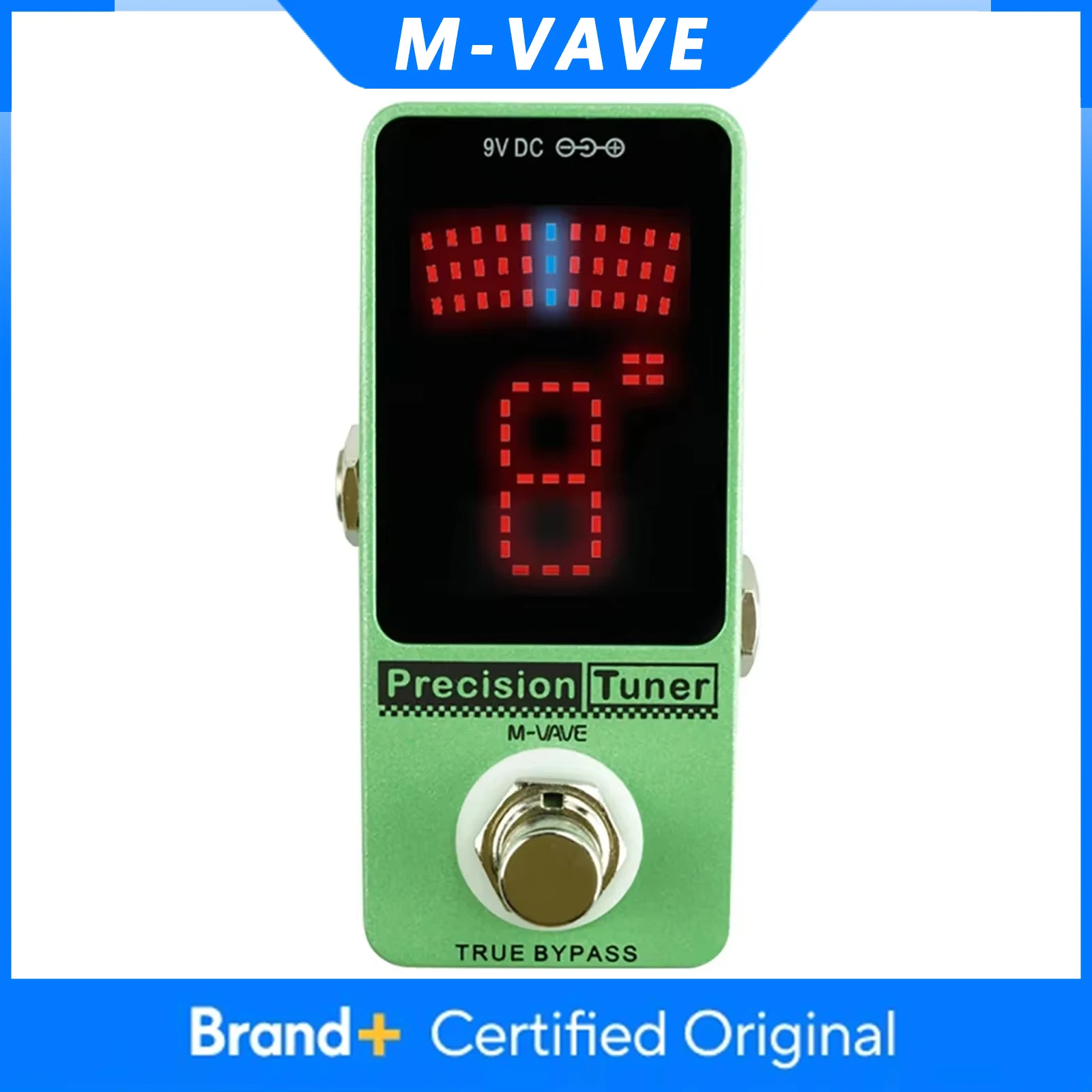 

Гитарная педаль-тюнер M-VAVE Precision с LED-дисплеем и функцией True Bypass, запчасти и аксессуары для электрогитар