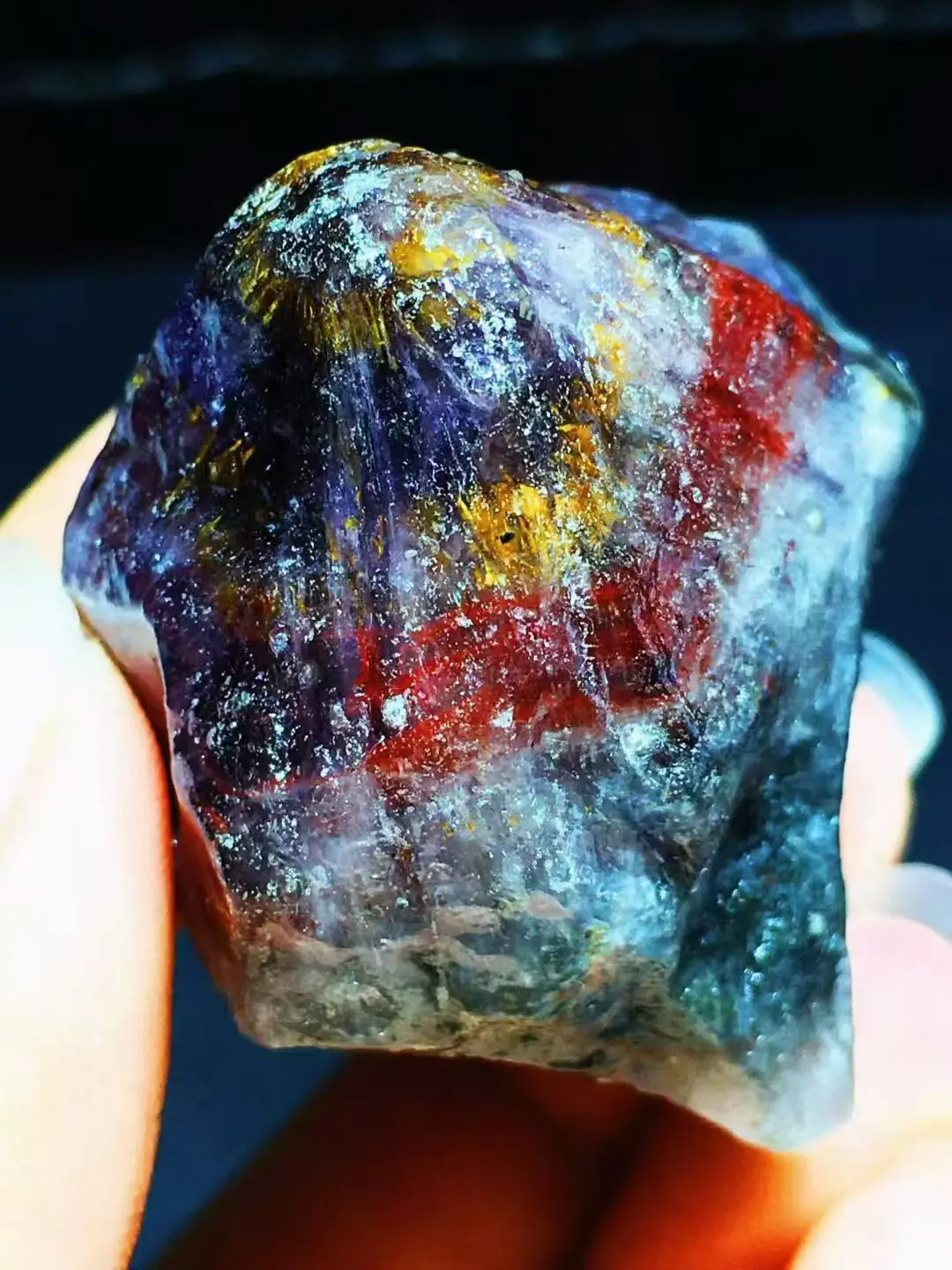 Natural high-quality aurora 23 raw stone, with healing properties, energy gem, for purification and divination, for collection,