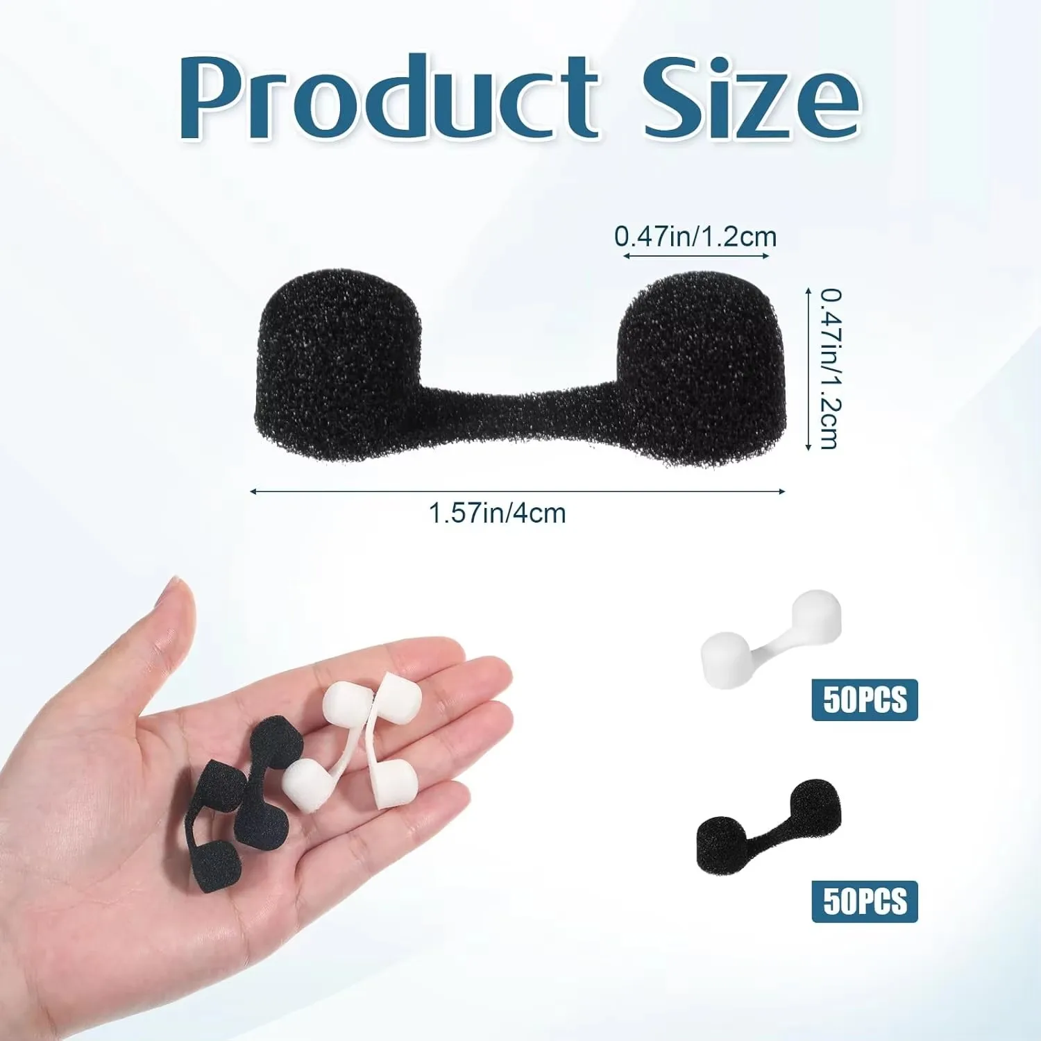 Nasal Filters, Dust & Pollen Proof Nose Plugs, for Spray Tanning & Outdoor Use, Black & White Set