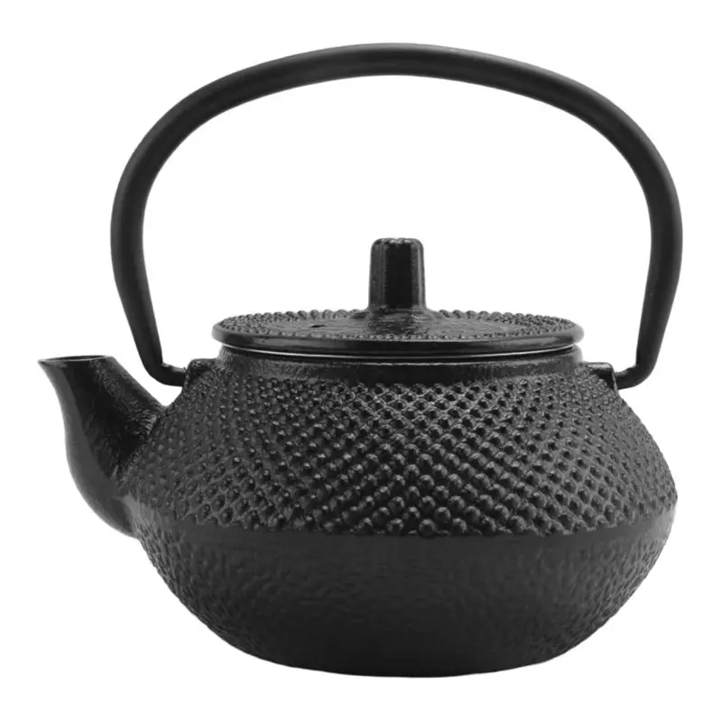 A25F-Iron Tea Pot Cast Iron Pot With Stainless Steel Infuser Cast Japanese Iron Teapot Oolong Tea Puer Tea Tea Kettle 300ML