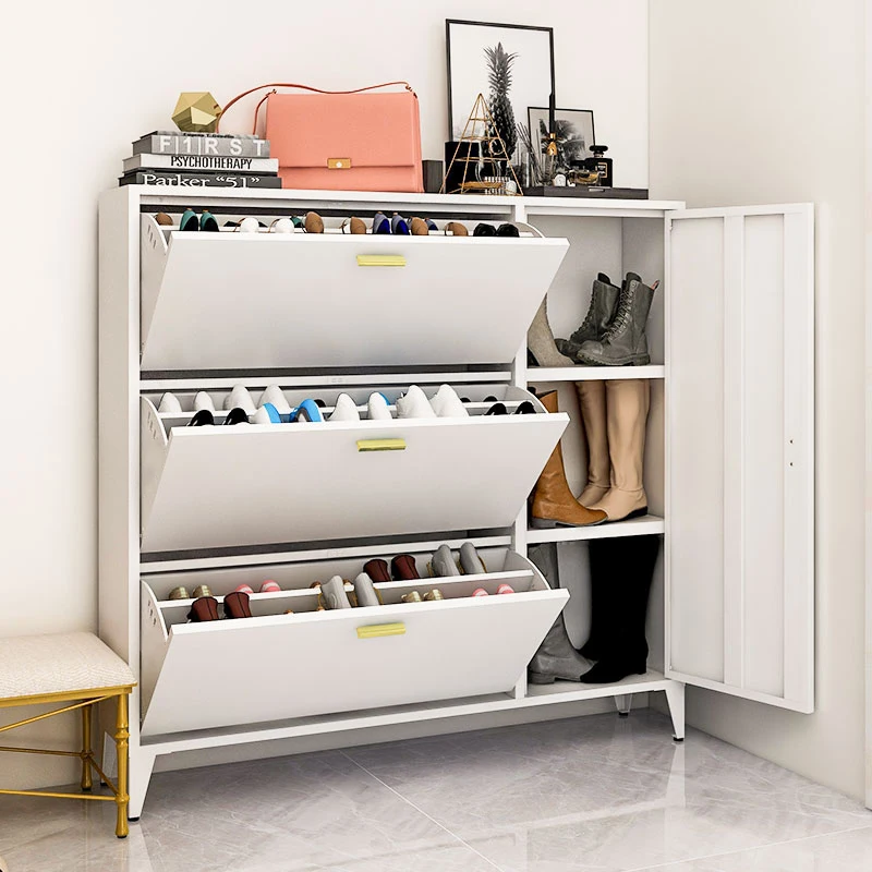 

Ультратонкий 24-сантиметровый Двухслойный стальной шкаф для обуви, шкаф для фойе, настенный откидной шкаф с дверью, шкаф для обуви