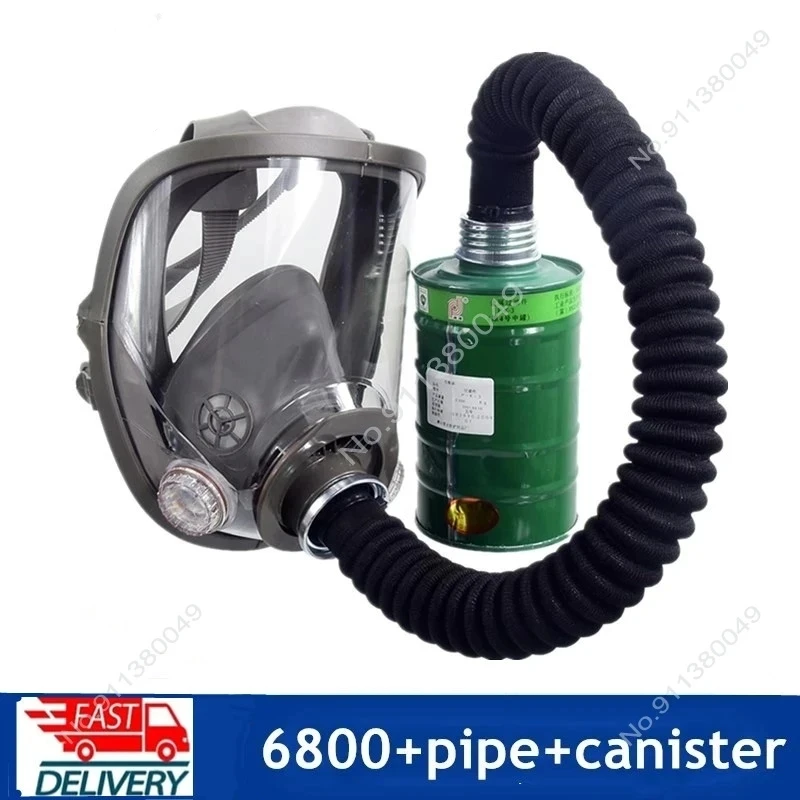 

Full face mask gas mask 6800 with 0.5m hose fireproof activated carbon filter element organic gas chemical pesticide resin