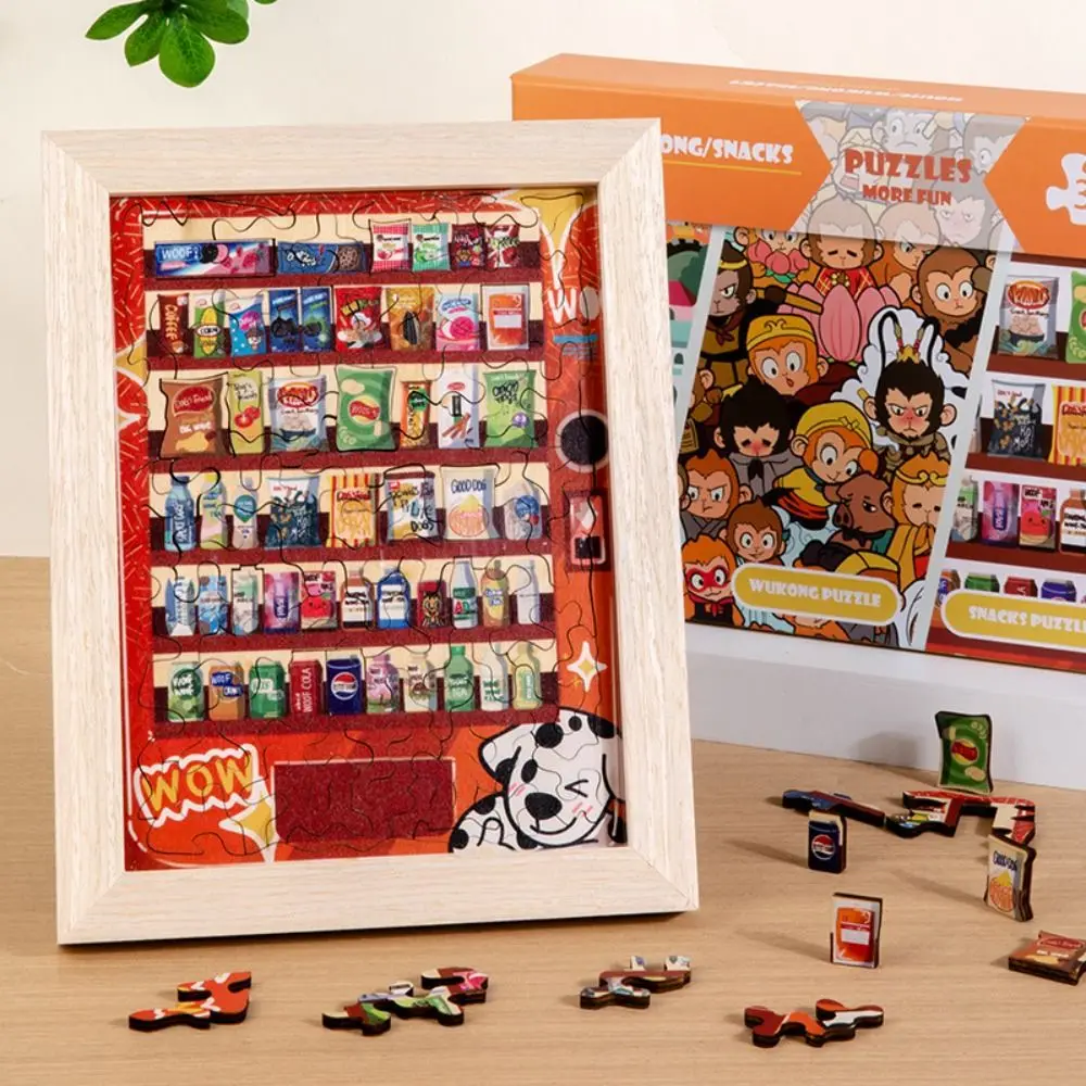 

Irregular Shaped Wooden Wukong Jigsaw Puzzles Challenging Brain Teaser Snack Stacked Shape Puzzles Cartoon Irregular