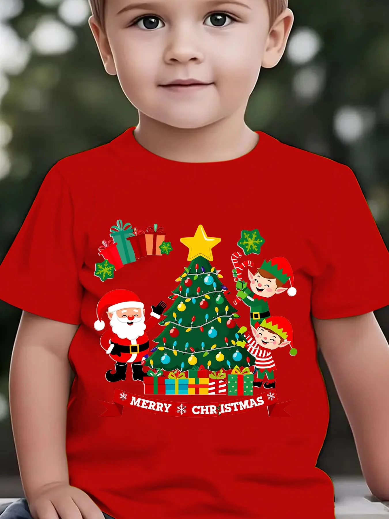 CHRISTMAS Christmas Children's Fashion T-shirt 