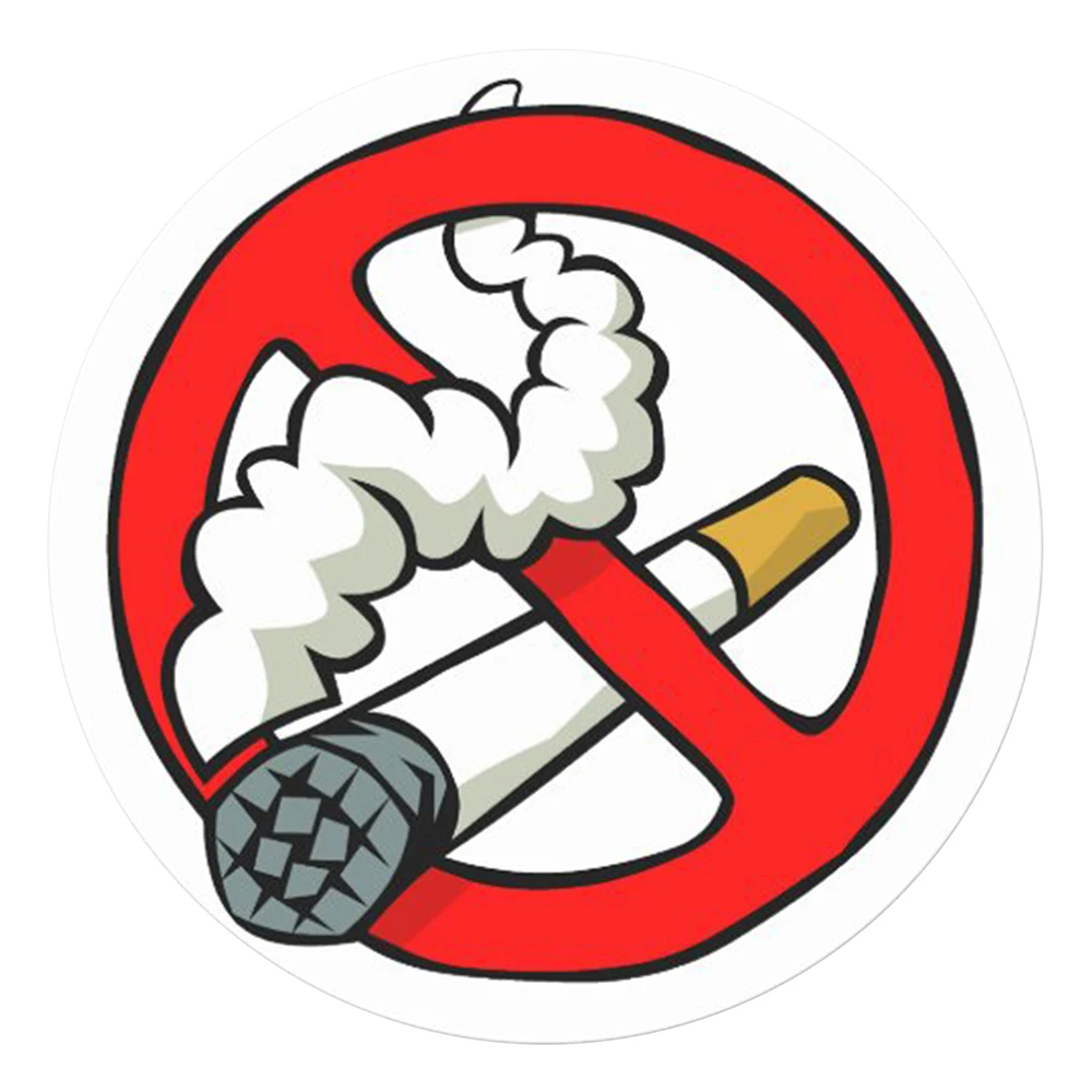 V1619# No Smoking Sign Car Stickers Funny Vinyl Decal for Auto Motorcycle Home Wall Outdoor Car Accessories