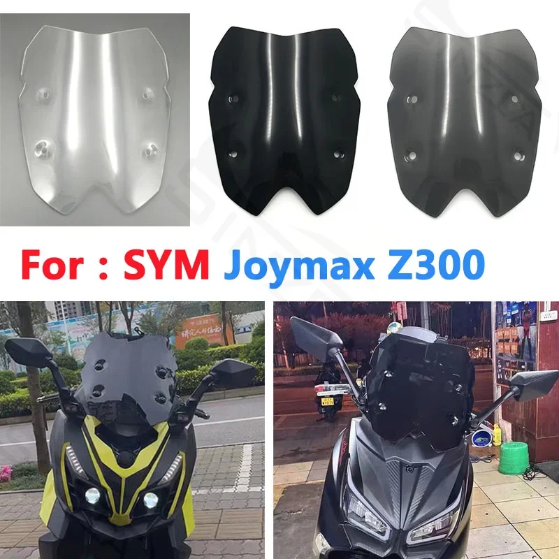 

For SYM Joymax Z300 Z 300 Motorcycle Windshield Windscreens Wind Deflectors JoymaxZ 300 Acrylic Black