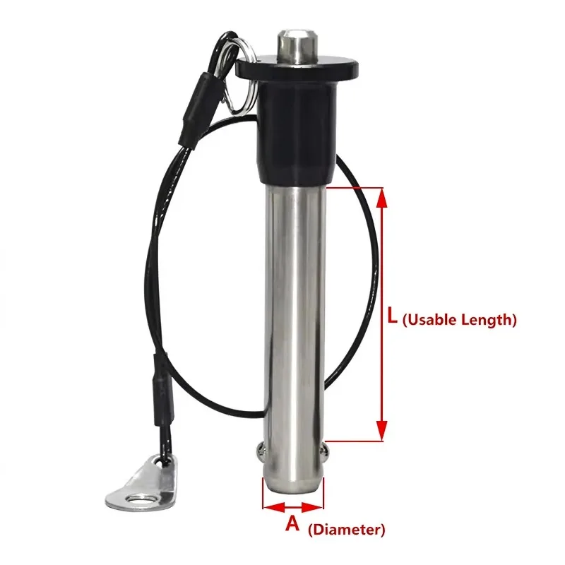 Stainless Steel Ball Lock Pin Quick Release Self-Locking Button Positioning Pin, Dia 4/5/6/8/9/10/12/16/20/25mm Length 10-150mm