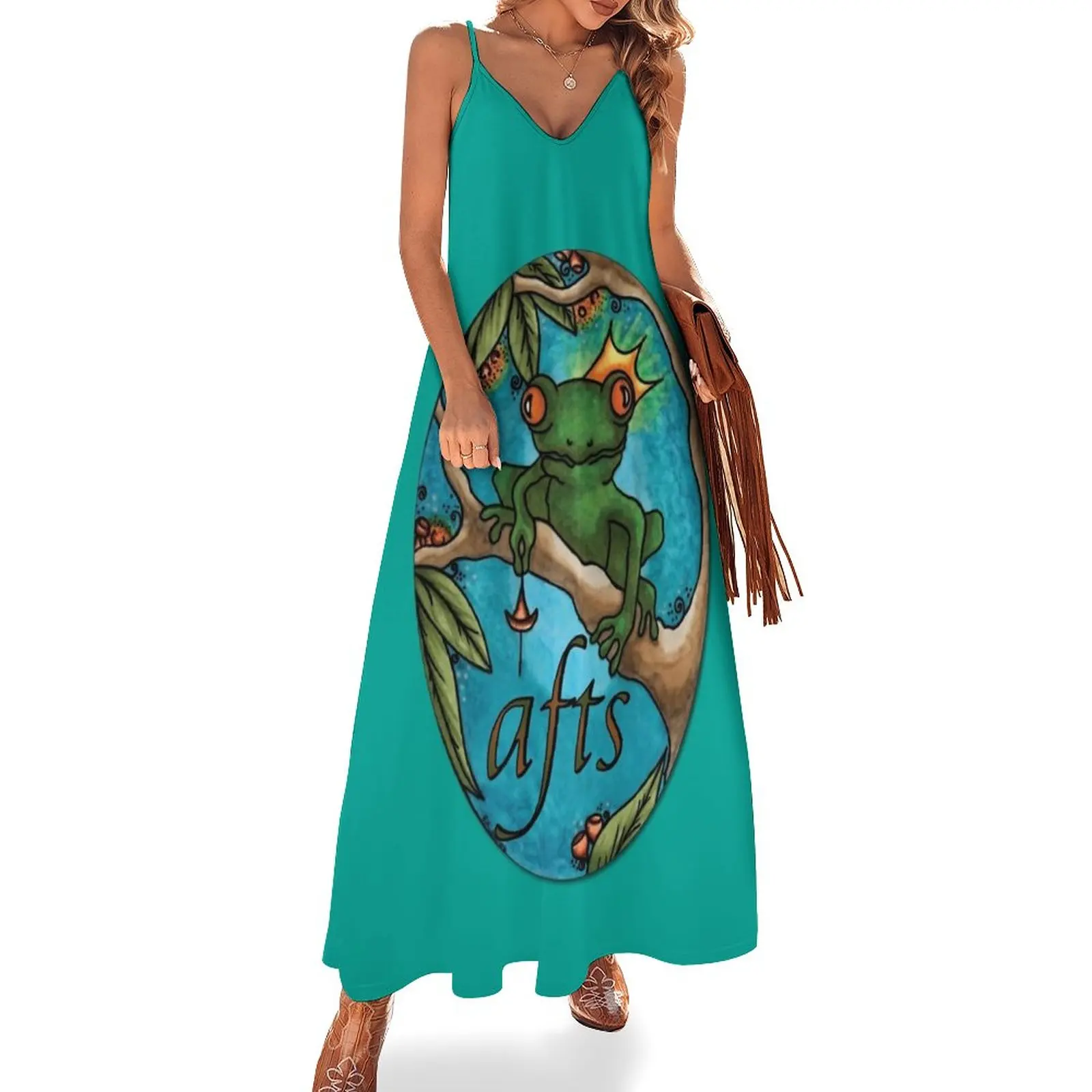 

The Frog Prince by Regan Kubecek Sleeveless Dress clothes for woman sensual sexy dress for women