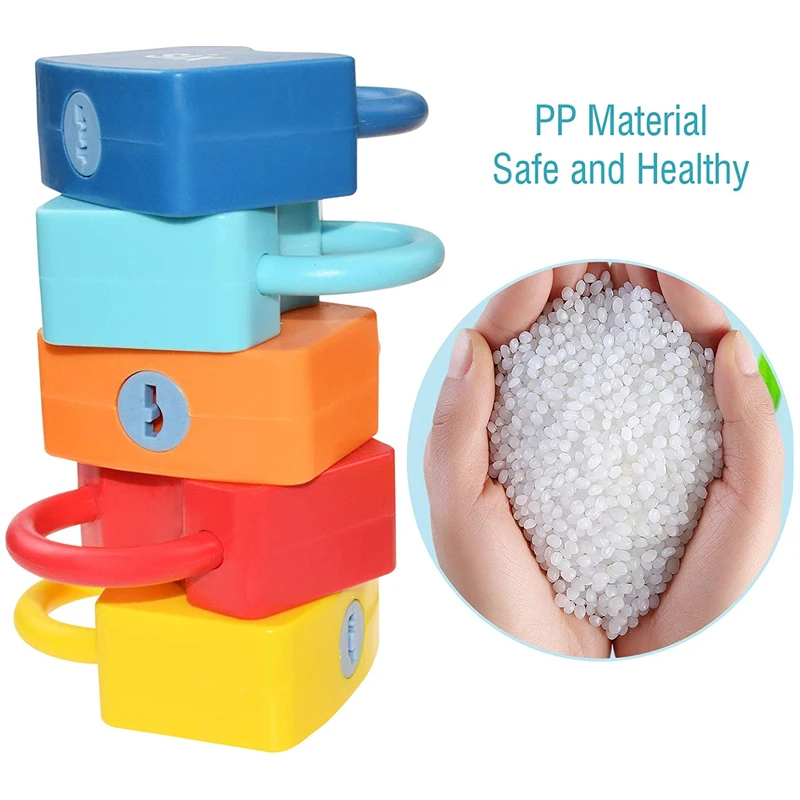 Juego de llaves de bloqueo del alfabeto para niños, 10 piezas, cerraduras de coche, Montessori, educativo, número a juego, cognición de palabras, juguetes de matemáticas