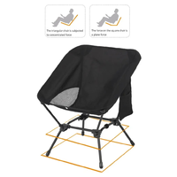 Portable Detachable Ultralight Folding Chair with Extended Seat Perfect for Home Garden Camping Fishing Hiking Barbecue