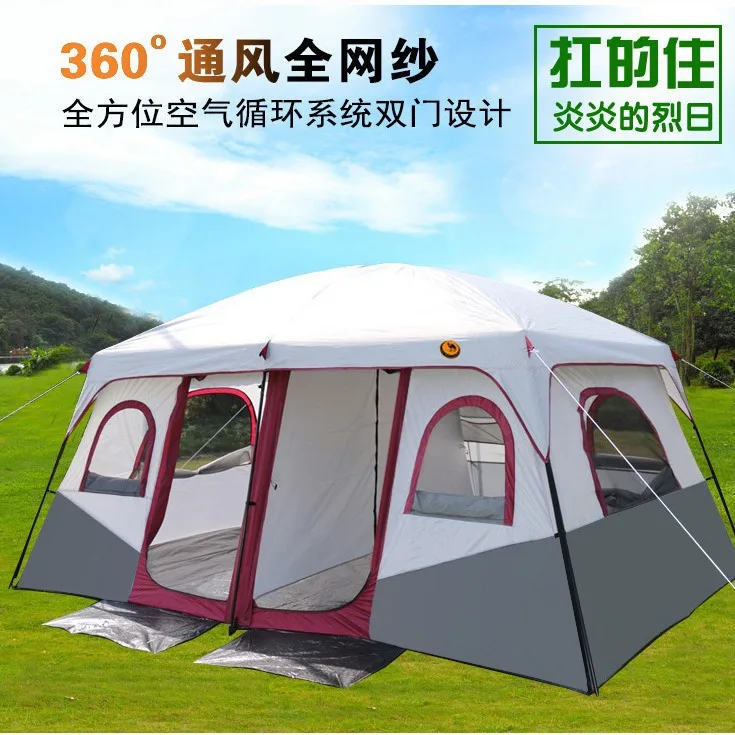

3 Room extra Large Outdoor Camping Tents 4 8 Persons Waterproof Outdoor Family Luxury Big Camping Tent